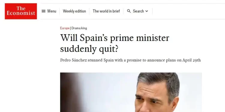 ‘The Economist’ tacha de «rey del drama» a Pedro Sánchez y se muestra perplejo ante su inédita decisión>