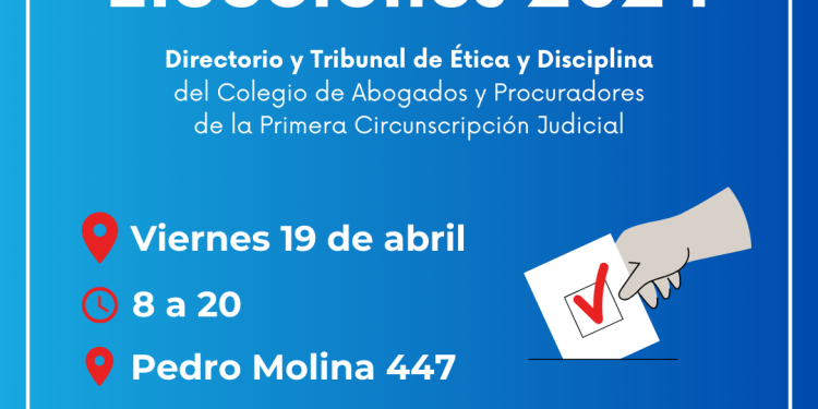 Triunfo para el oficialismo en las elecciones del Colegio de Abogados de Mendoza