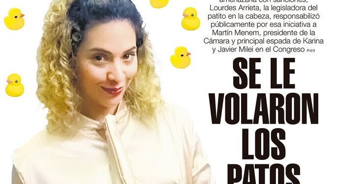 Y un día, gracias a sus pifies, Lourdes Arrieta llegó a la tapa de Página/12: “Se le volaron los patos”