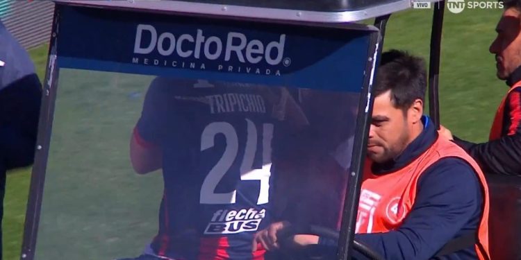 La dura lesión que sufrió Nicolás Tripichio contra Vélez