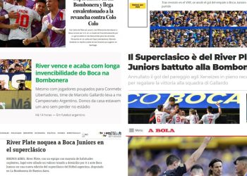 Las repercusiones del superclásico en los medios del mundo
