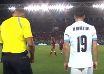Video: Miguel Merentiel debutó en la selección de Uruguay