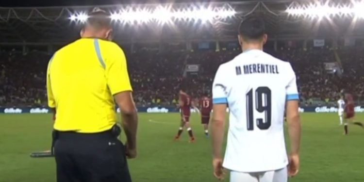 Video: Miguel Merentiel debutó en la selección de Uruguay