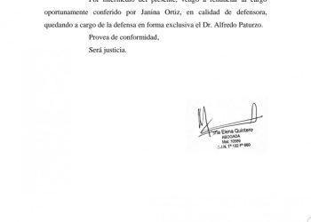 Causa cooperativas: renunció a la defensa la abogada de Janina Ortíz