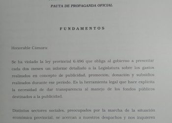 El día que Luis Petri presentó un proyecto de ley por incumplimiento de la ley de pauta oficial en Mendoza