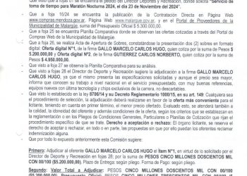 Polémica por la maratón nocturna de Malargüe: aseguran que la licitación se direccionó a favor de un proveedor