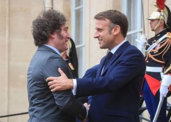El presidente Javier Milei recibió a Emmanuel Macron en Casa Rosada