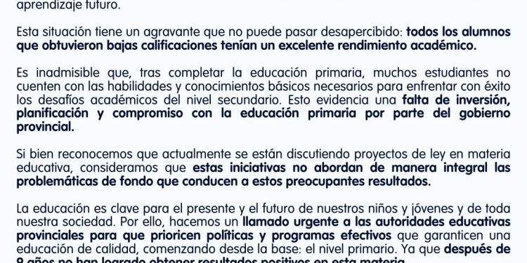 El PRO Mendoza se mostró preocupado por el bajo promedio de los exámenes de los colegios de la UNCuyo