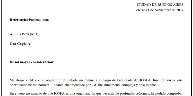 En medio de severos cuestionamientos, renunció Oscar Sagás a la obra social de las Fuerzas Armadas
