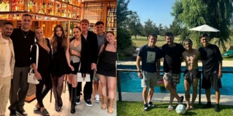Fotos: los jugadores de River que se juntaron a cenar y el que estuvo con uno de Boca