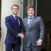 Macron llegó a la Argentina y esta noche cenará con Milei