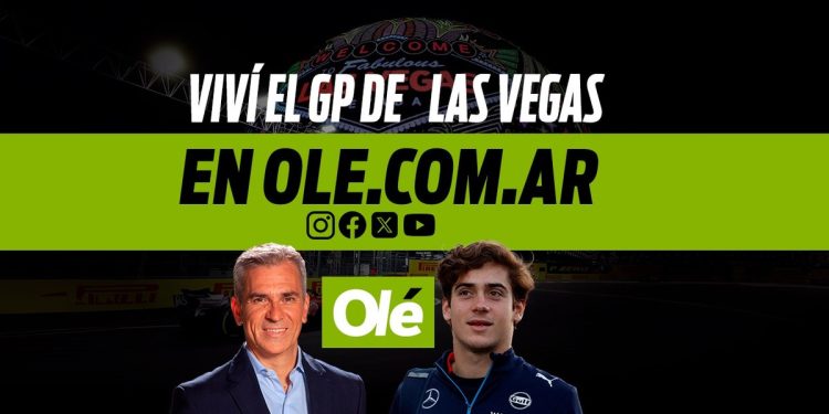 Olé y Telemétrico a full con la carrera de Colapinto en Las Vegas