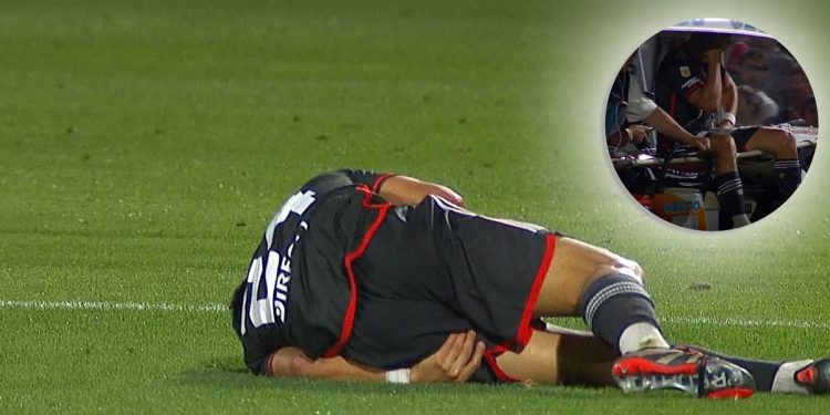 Preocupación en River: Acuña salió lesionado ante Instituto