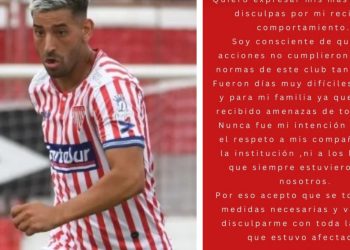 Se disculpó el jugador que fue echado de Los Andes