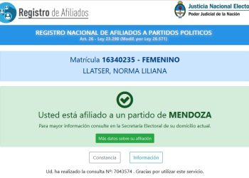 Tras la revelación de Mendoza, Today, Llatser desconocerá la afiliación partidaria que figura en el padrón