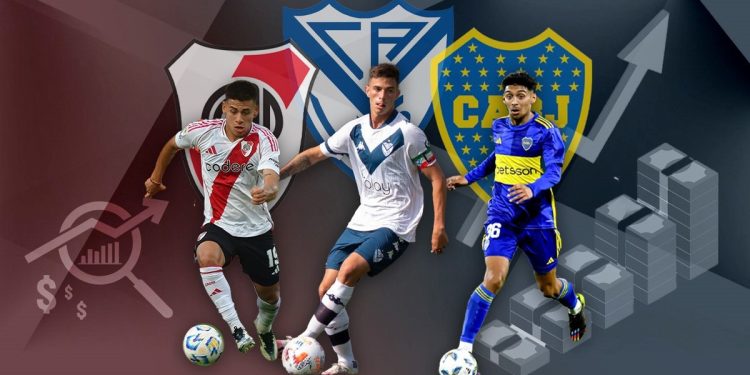 El Top 5 de los clubes más valiosos del fútbol argentino sin dos grandes