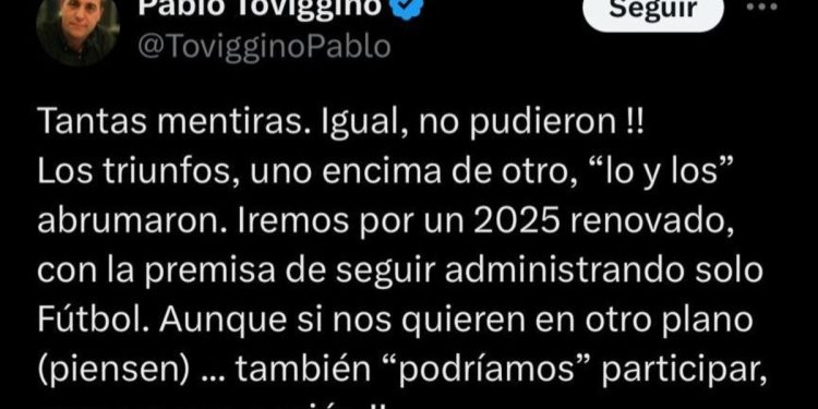 La ironía y el mensaje por las Fiestas de la mano derecha de Tapia