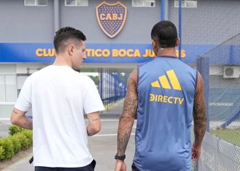 La bienvenida de Cavani y Rojo a Ander Herrera en Boca