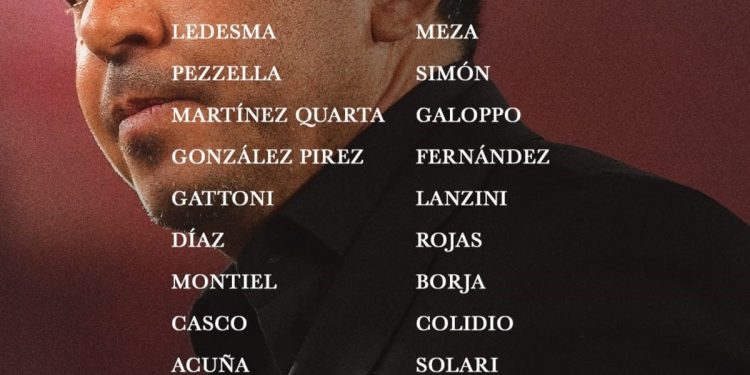 Montiel, convocado para el amistoso de River ante México