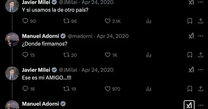 El día que Manuel Adorni le pidió a Javier Milei que la libra sea la moneda de Argentina