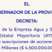 El Gobierno le transfirió $4.500 millones a AySAM para terminar obras presupuestadas en 2024