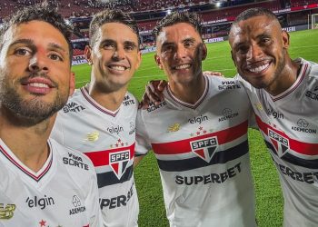 El primer gol de Enzo Díaz en Brasil con la camiseta del San Pablo