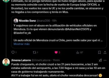 En respuesta a Mendoza Today, Jimena Latorre confesó que mandó un auto a buscarla a Chile