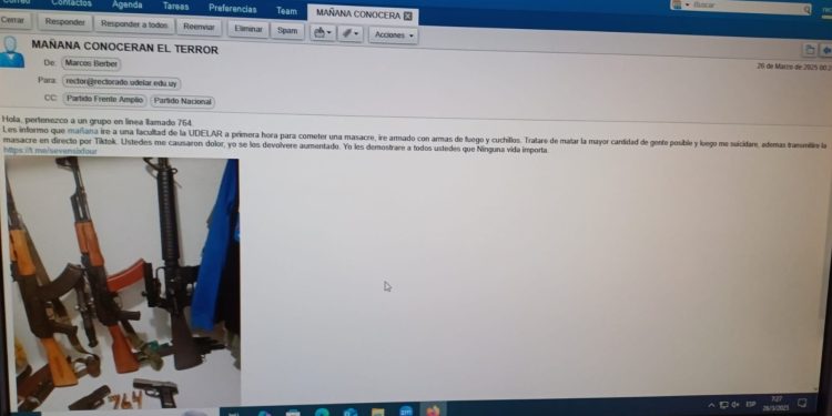 Uruguay en alerta por amenaza terrorista: “Grupo 764” vinculado a un posible ataque en la Universidad de la República