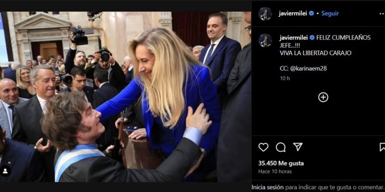 El mensaje de Javier Milei en las redes por el cumpleaños de su hermana Karina