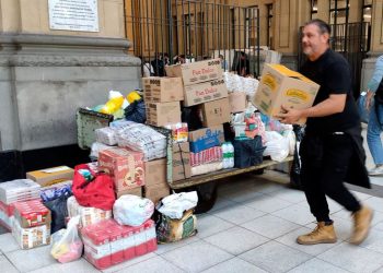 El tren solidario ya está en Bahía Blanca con más de 1.200 toneladas de donaciones