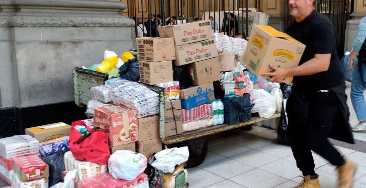 El tren solidario ya está en Bahía Blanca con más de 1.200 toneladas de donaciones