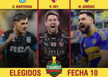 Gastón Martirena, Rodrigo Rey y Milton Giménez competirán por el Premio Chamigo en la fecha 10 del Apertura