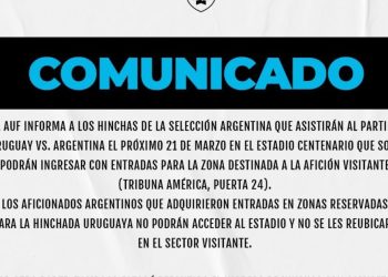 La advertencia de la AUF para los hinchas argentinos y con qué camisetas no se podrá entrar al clásico