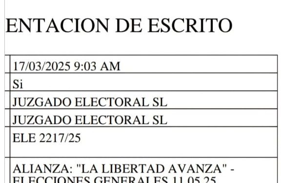 Presentan un frente “trucho” de La Libertad Avanza para el 11 de mayo