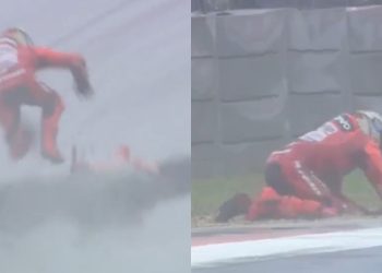 Video: Marc Márquez se cayó de la moto y salió volando