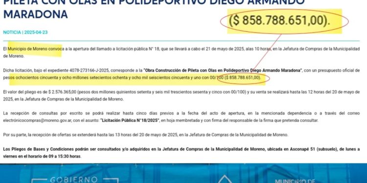 Moreno, corrupción y populismo: La oposición revisa los gastos del ejecutivo en 2024. La piscina con olas de Mariel Fernández