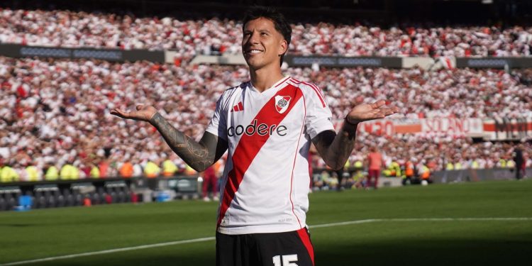 El festejo de Driussi, furor en River: gol y homenaje en el Femenino