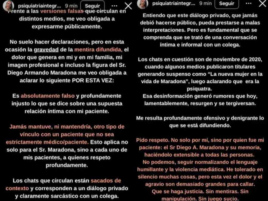 Diego Maradona y la psiquiatra Agustina Cosachov 20250414