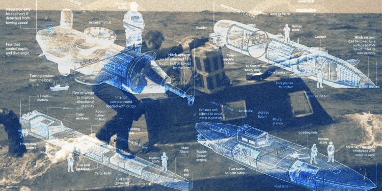 Los narcosubmarinos, la increíble herramienta con la que los criminales transportan hasta 15 toneladas por viaje. Cientos de incautaciones brindan conocimiento-Video impactante-