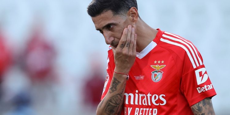 Las lágrimas de Ángel Di María tras perder la final de la Copa de Portugal con el Benfica