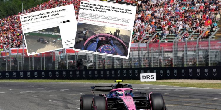 ¿Qué dijeron los diarios del mundo tras el choque de Colapinto en Imola?