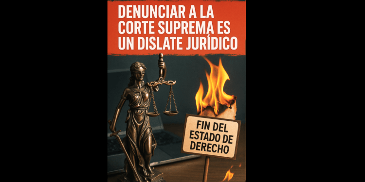 Denunciar a la Corte Suprema es debilitar la República una crítica jurídica a la anomia institucional