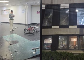 Detuvieron a un hombre por los destrozos en el edificio de TN y El Trece tras el fallo contra Cristina Kirchner