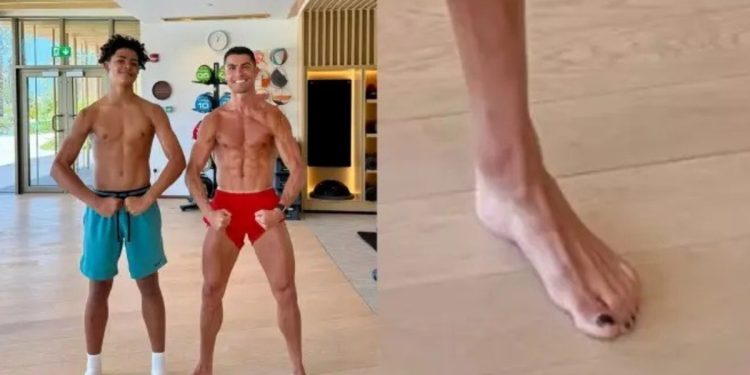 Revelaron el motivo por el que Cristiano Ronaldo se pinta de negro las uñas del pie