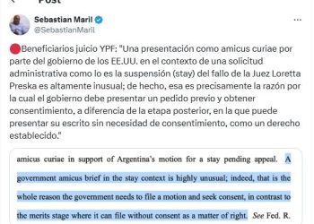 Día clave: beneficiarios por el juicio de YPF cuestionaron el apoyo de EE.UU a la Argentina