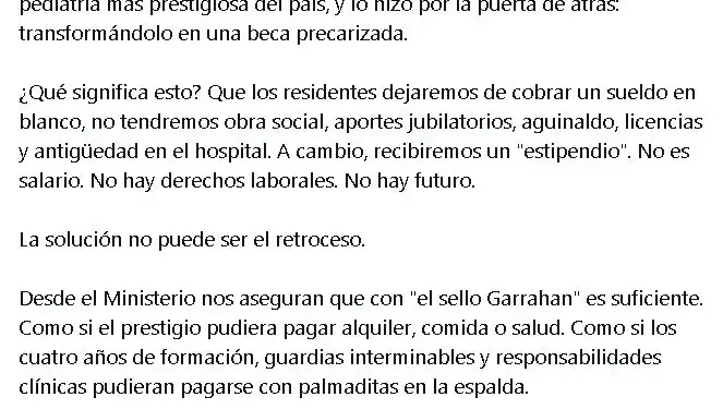 El Gobierno cambia el sistema de residencias y en el Garrahan denuncian un “cierre” encubierto