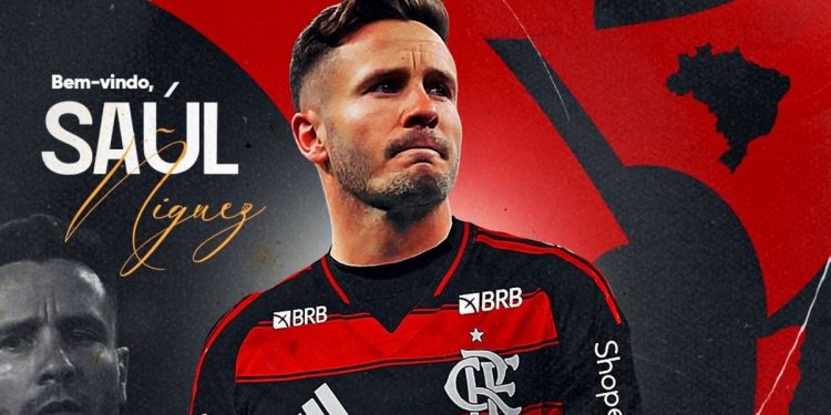 Saúl tuvo su despedida en el Atlético de Madrid y fue presentado en Flamengo