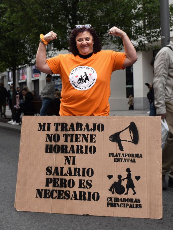 Carmen Laguna en la manifestación del Día Internacional del Trabajador. (María Guerrero)