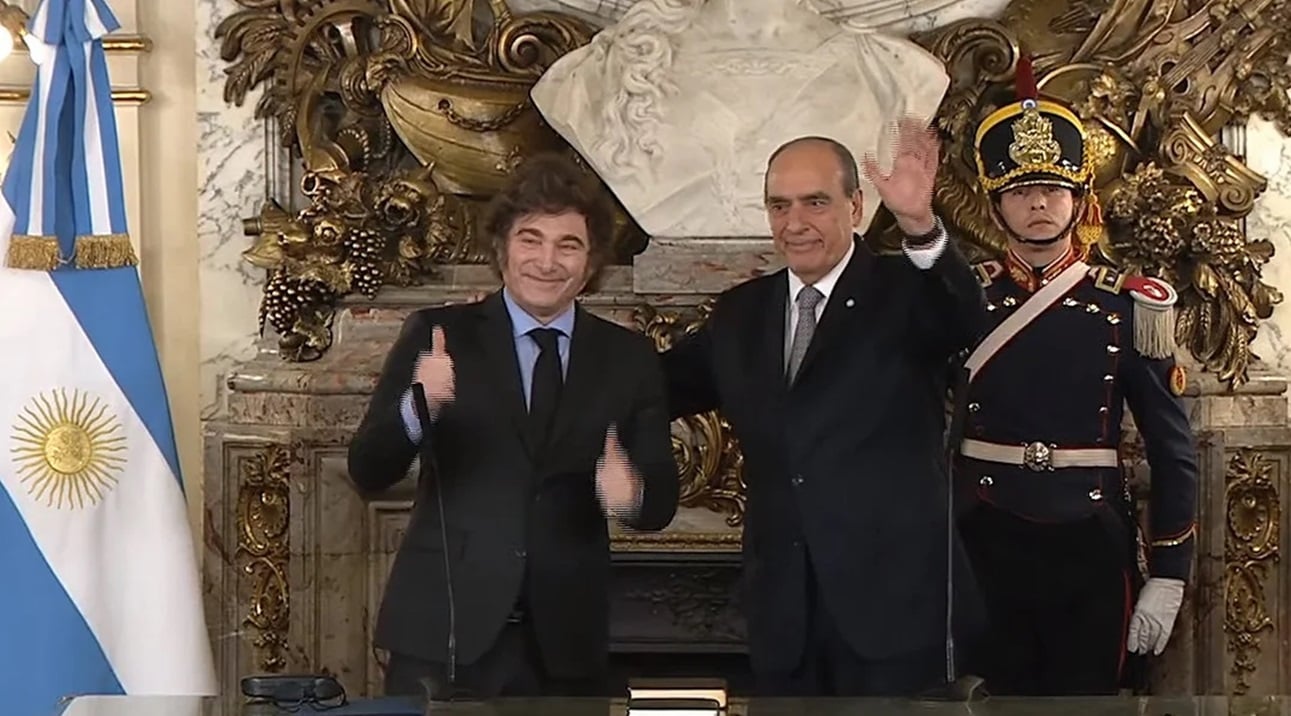 Javier Milei y Guillermo Francos