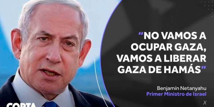 Netanyahu aseguró que no ocupara Gaza, la liberará de Hamás